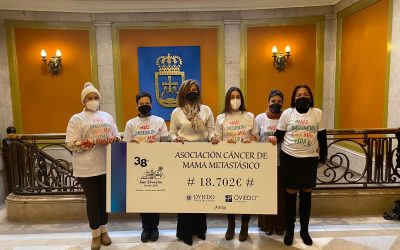 El Ayto. de Oviedo hace entrega de la recaudación de la San Silvestre a nuestra Asociación.