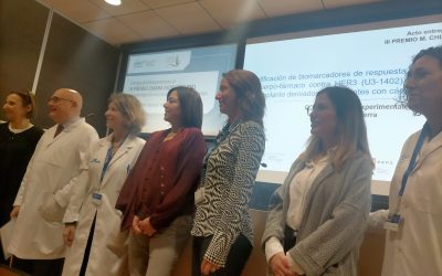 Entrega del Metapremio a uno de los proyectos ganadores hoy en Vall d’Hebrón