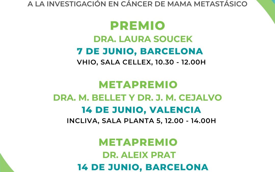 Entrega IV edición de los Premios M. Chiara Giorgetti a la investigación en cáncer de mama metastásico
