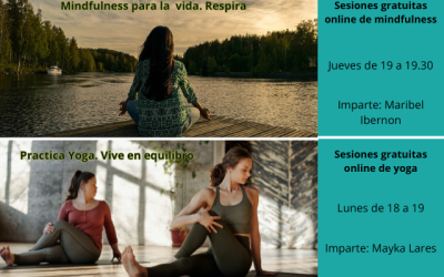 Sesiones online y gratuitas de YOGA y MINDFULNESS