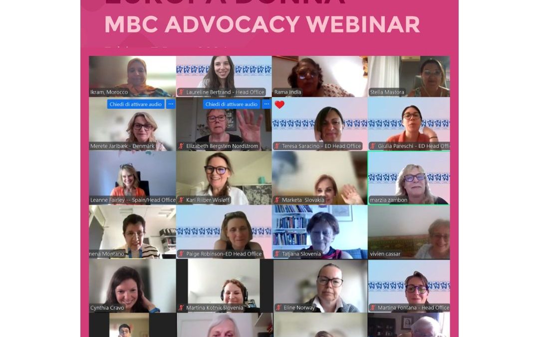 Webinar sobre Cáncer de Mama Metastásico organizado por Europa Donna