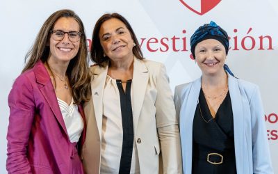 Pilar Fernández, presidenta de la AECMM, en la entrega de las X Becas Gilead a la investigación biomédica