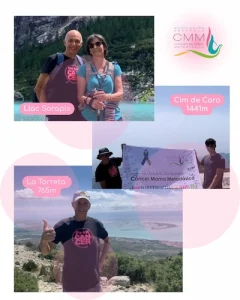 Collage de fotos de amigos de Jocelyn en varias cimas