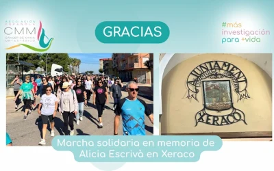 Marcha solidaria en memoria de Alicia Escrivà en Xeraco