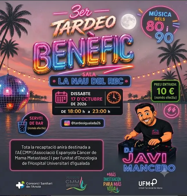 Cartel para el evento "Tercer Tardeo Benéfico La Nau del Rec"