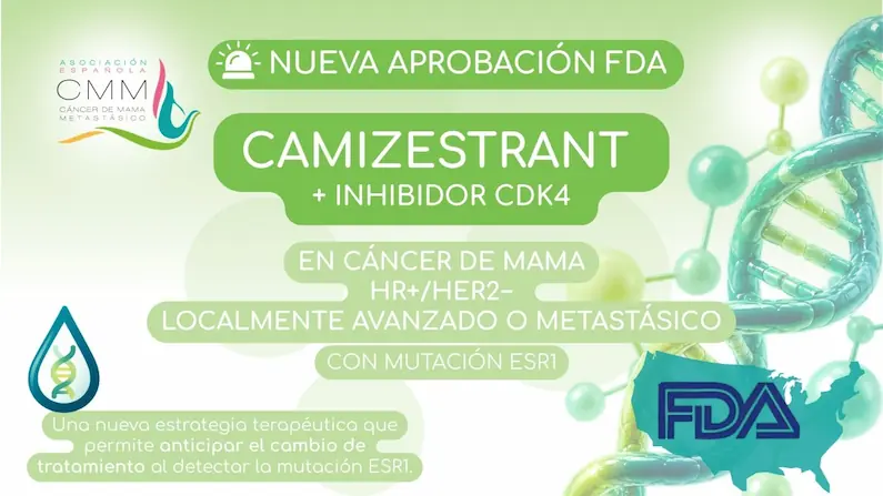 Portada para el artículo "Aprobación de FDA de Camizestrant con inhibidor CDK4/6"