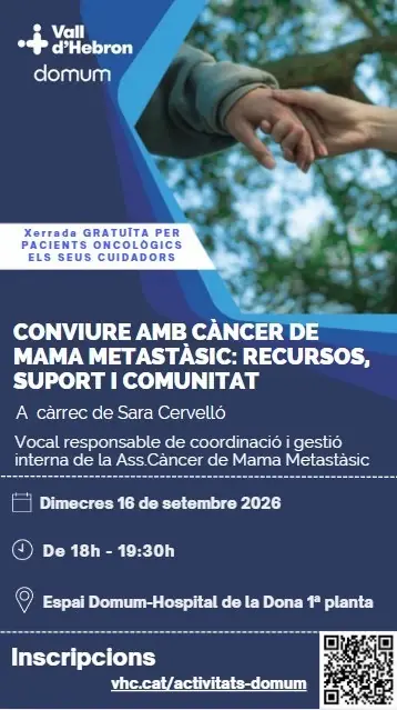 Cartel para el evento "Charla 'Convivir con el cáncer de mama metastásico'"