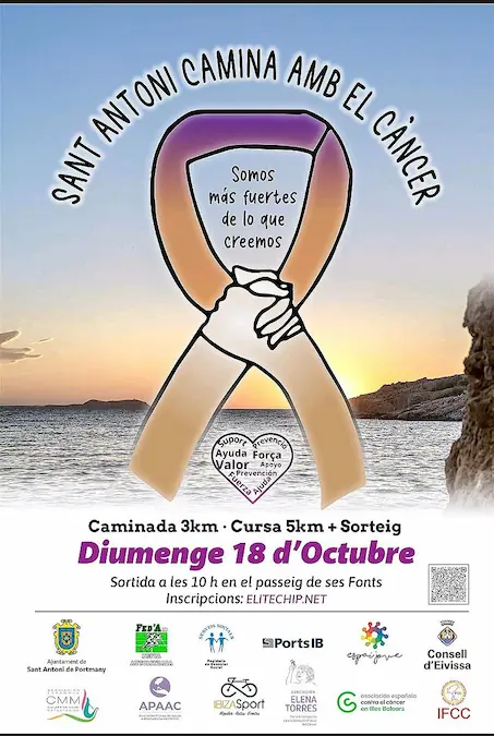 Cartel para el evento "Sant Antoni Camina amb el Càncer 2026"