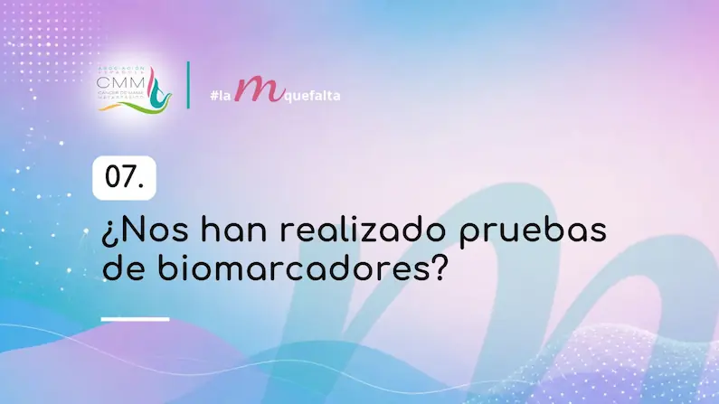 Portada para el artículo "¿Nos han realizado pruebas de biomarcadores?"